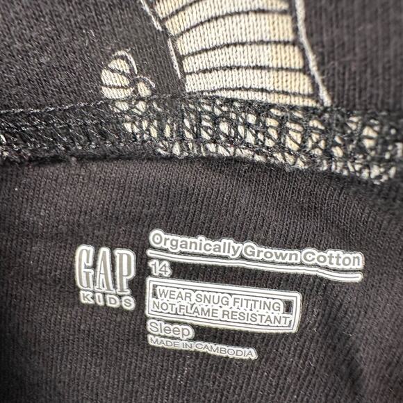 Gap Kids Organic Cotton Mummy Halloween Pajamas Sleep Set Size 14 Black White - Picture 5 of 7